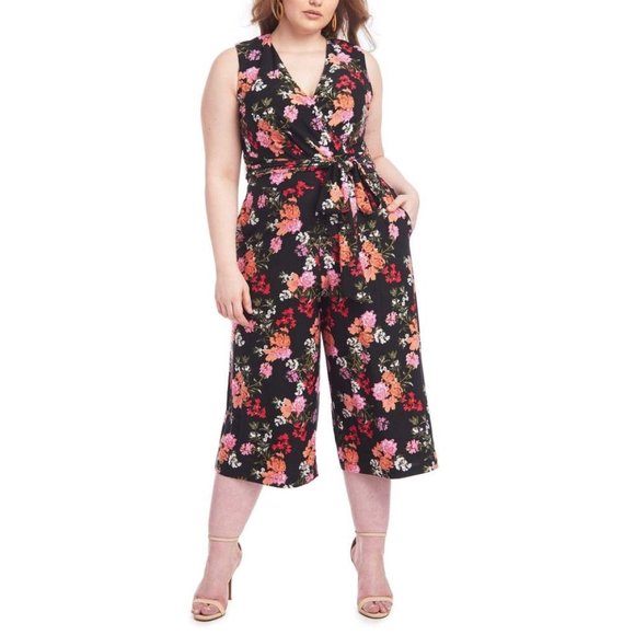NWT Rachel Roy Floral Jumpsuit 2X - Picture 1 of 4